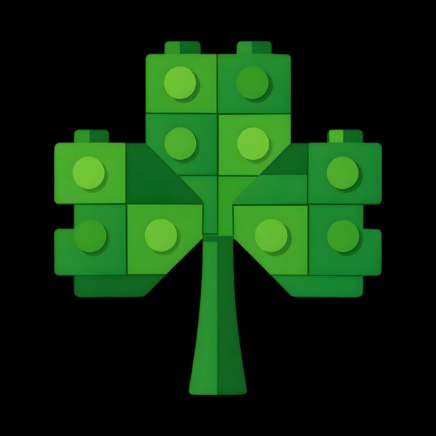 Building Blocks Shamrock St Patricks Day by The WYLD Tribe