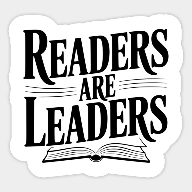 Readers are Leaders Sticker by Frank Ring