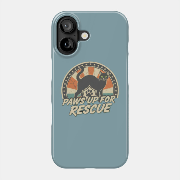 PAWS UP FOR RESCUE Phone Case by Cataura