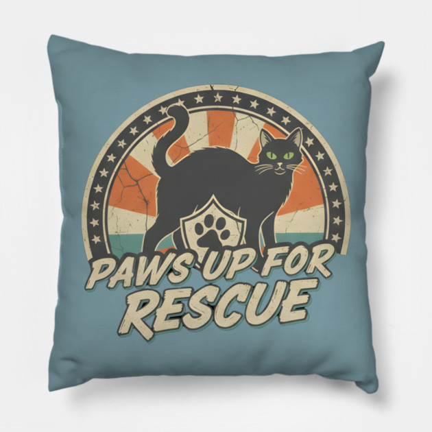 PAWS UP FOR RESCUE Pillow by Cataura