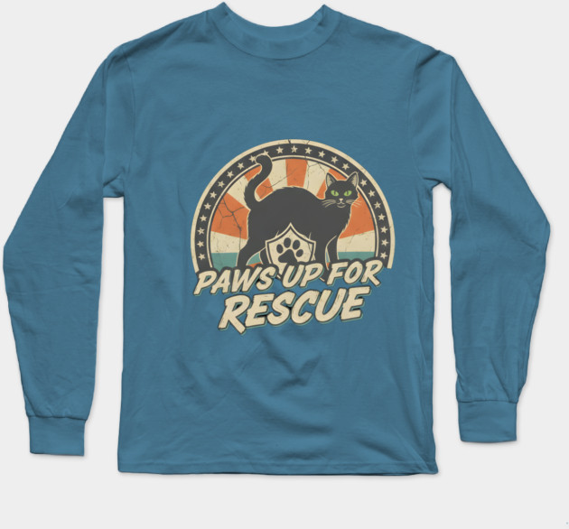 PAWS UP FOR RESCUE Long Sleeve T-Shirt by Cataura