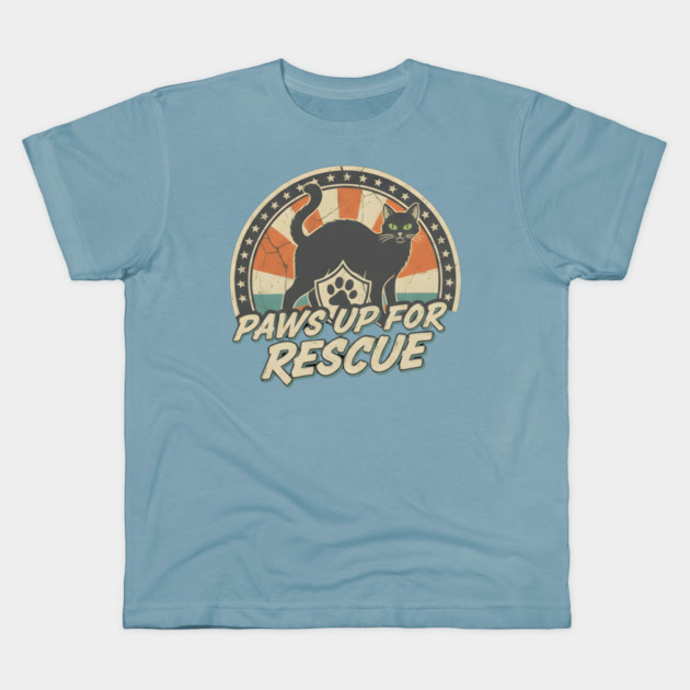 PAWS UP FOR RESCUE Kids T-Shirt by Cataura