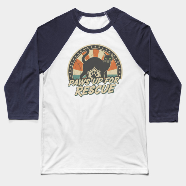 PAWS UP FOR RESCUE Baseball T-Shirt by Cataura