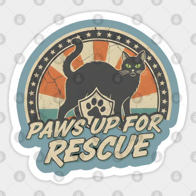 PAWS UP FOR RESCUE Sticker by Cataura