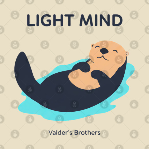 Light Mind Cute Otter – Relaxing Sea Otter Cartoon Aesthetic Design by Valder’s Brothers
