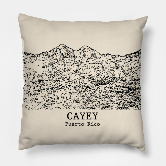 Cayey - Puerto Rico Pillow by Lakeric