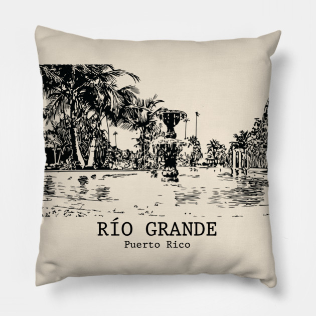 Río Grande - Puerto Rico Pillow by Lakeric