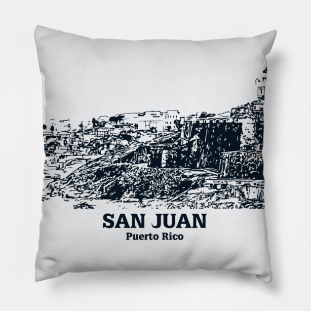 San Juan - Puerto Rico Pillow by Lakeric