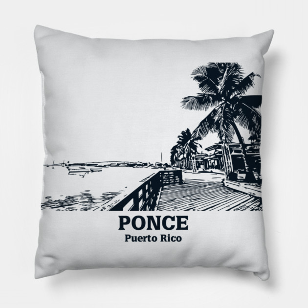 Ponce - Puerto Rico Pillow by Lakeric