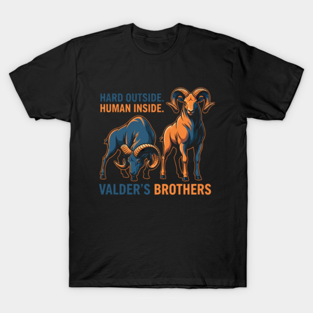 Hard Outside Human Inside – Alpha Ram Gym Motivation Streetwear Graphic Tee T-Shirt by Valder’s Brothers