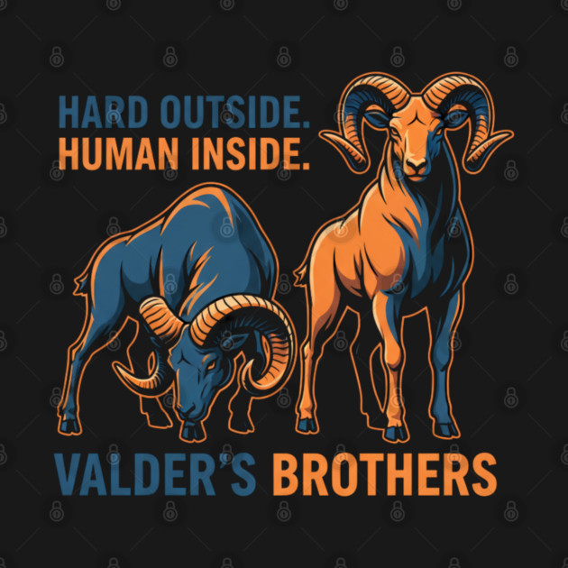 Hard Outside Human Inside – Alpha Ram Gym Motivation Streetwear Graphic Tee by Valder’s Brothers