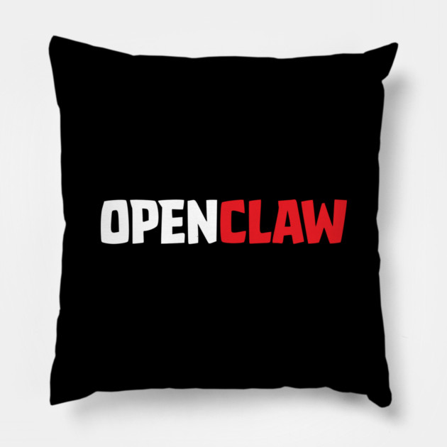 OpenClaw Logo Font Pillow by Claw Tees
