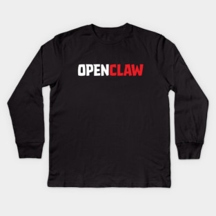 OpenClaw Logo Font Kids Long Sleeve T-Shirt