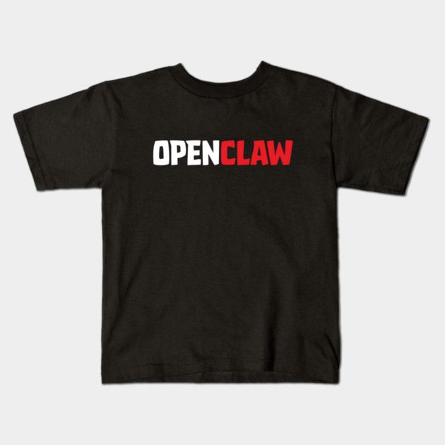 OpenClaw Logo Font Kids T-Shirt by Claw Tees