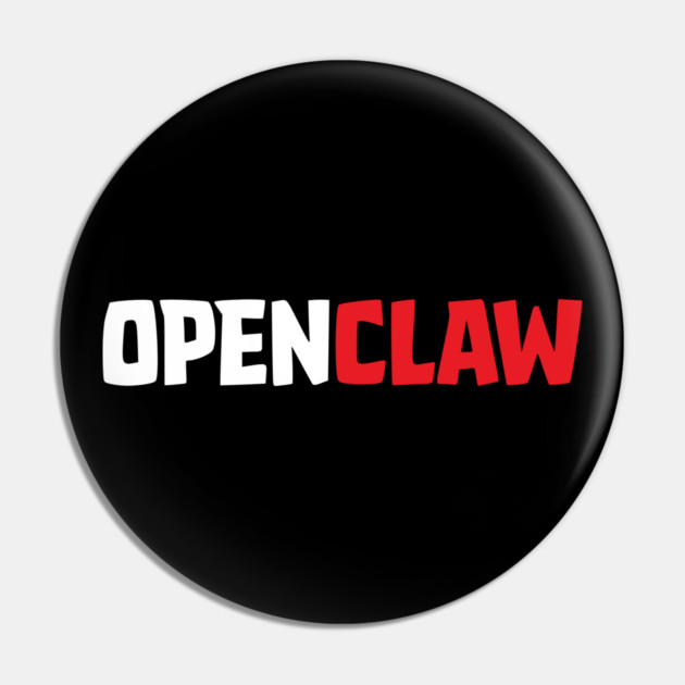 OpenClaw Logo Font Pin by Claw Tees