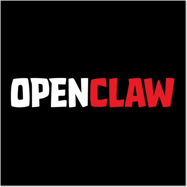 OpenClaw Logo Font Wall Art by Claw Tees