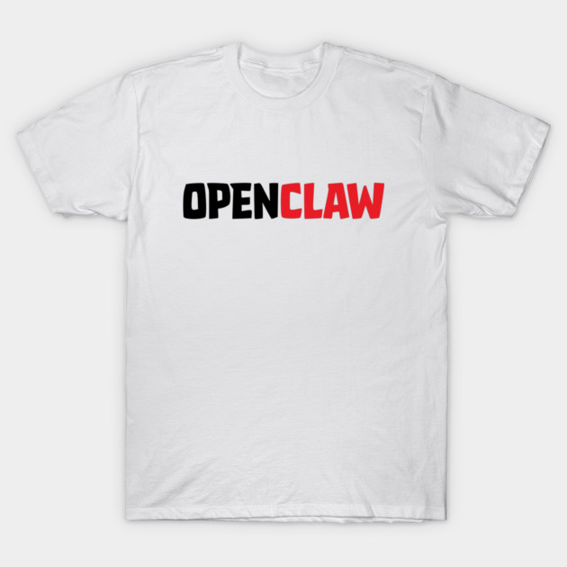 OpenClaw Logo Font T-Shirt by Claw Tees