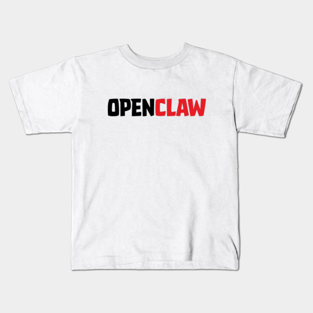 OpenClaw Logo Font Kids T-Shirt by Claw Tees