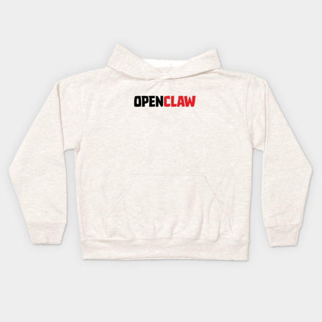 OpenClaw Logo Font Kids Hoodie by Claw Tees