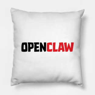 OpenClaw Logo Font Pillow