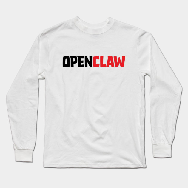 OpenClaw Logo Font Long Sleeve T-Shirt by Claw Tees