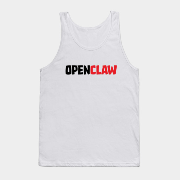 OpenClaw Logo Font Tank Top by Claw Tees