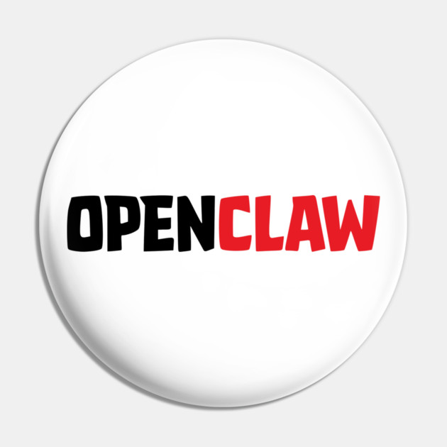 OpenClaw Logo Font Pin by Claw Tees