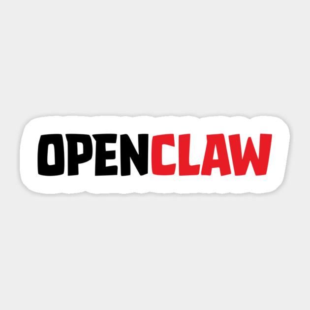 OpenClaw Logo Font Sticker by Claw Tees