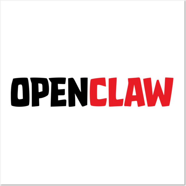 OpenClaw Logo Font Wall Art by Claw Tees