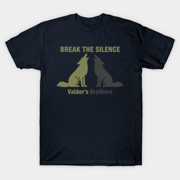 Break The Silence – Wolf Howling Motivational Mental Health Design T-Shirt by Valder’s Brothers
