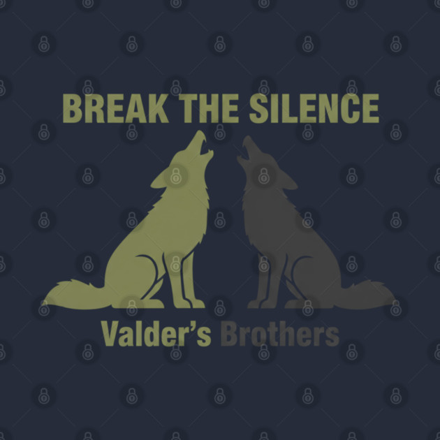 Break The Silence – Wolf Howling Motivational Mental Health Design by Valder’s Brothers