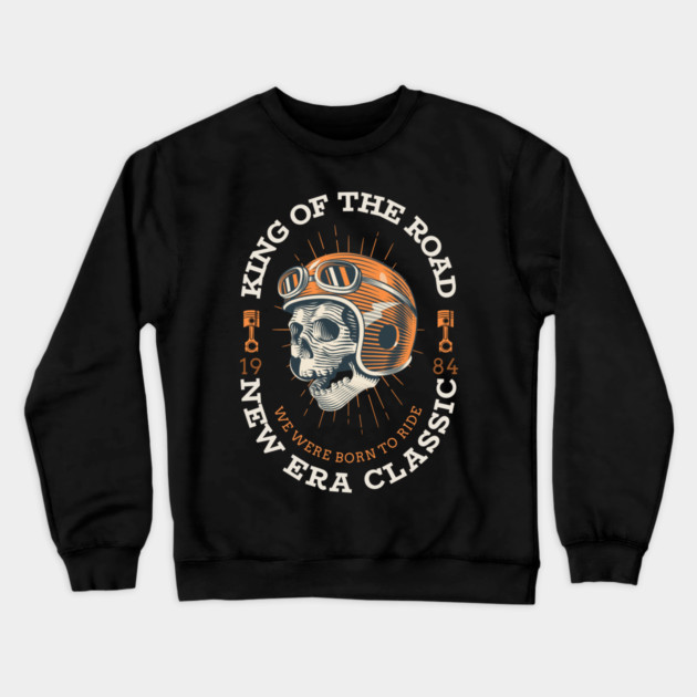 Skull Biker Crewneck Sweatshirt by monsalveautos