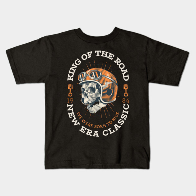 Skull Biker Kids T-Shirt by monsalveautos