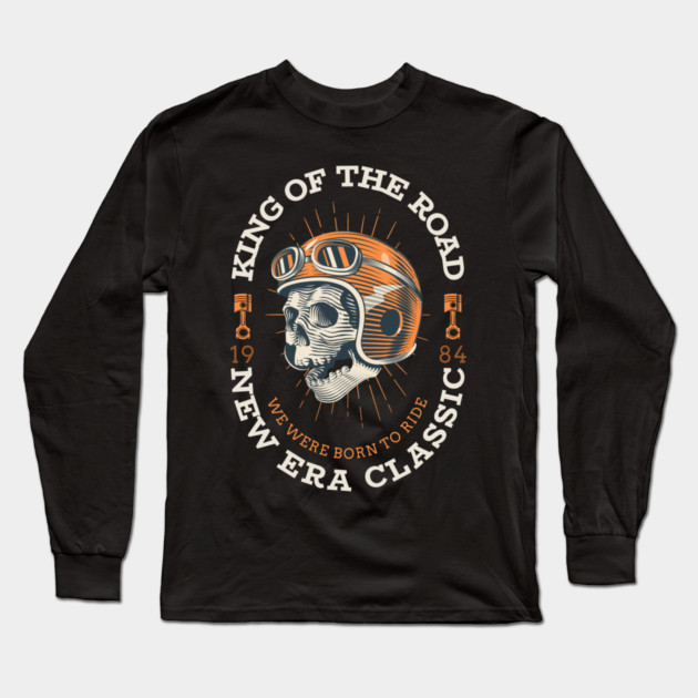 Skull Biker Long Sleeve T-Shirt by monsalveautos