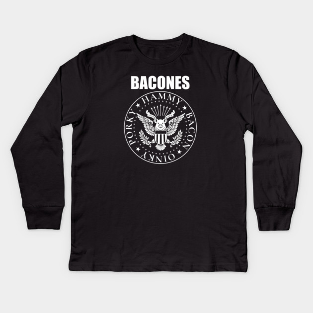 BACONES Kids Long Sleeve T-Shirt by artslaves