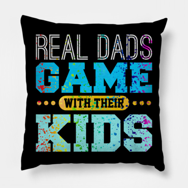 Gaming Fathers Day Gamer Dad Pillow by yangho