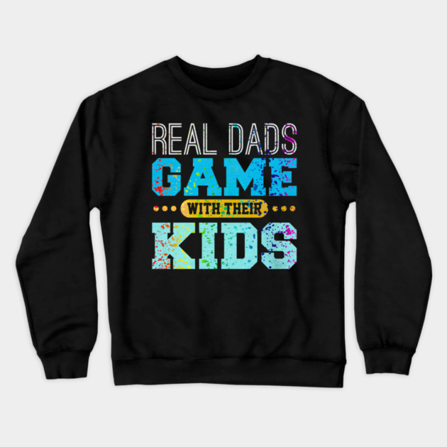 Gaming Fathers Day Gamer Dad Crewneck Sweatshirt by yangho
