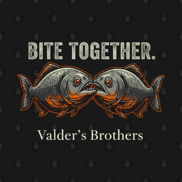 Bite Together Fish Graphic Tee – Fierce Twin Fish Brotherhood by Valder’s Brothers
