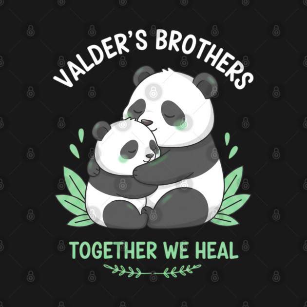 Cute Mental Health Support Illustration with Hugging Pandas by Valder’s Brothers