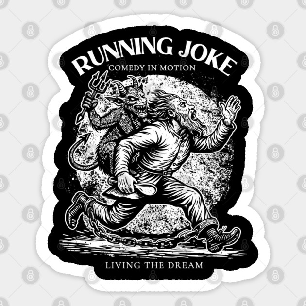 RUNNING JOKE Sticker by artslaves