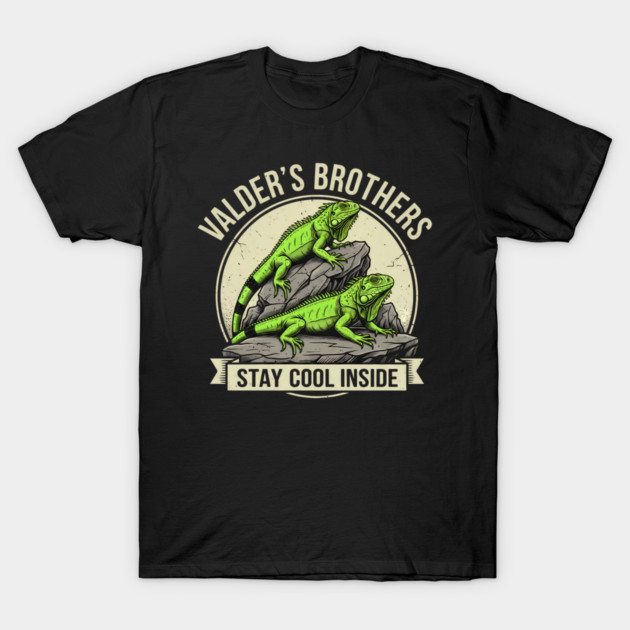 Stay Cool Inside Iguana Design T-Shirt by Valder’s Brothers