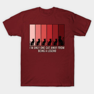 I'M ONLY ONE CAT AWAY FROM BEING A LEGEND. T-Shirt