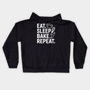 Eat . Sleep. Bake. Repeat. Kids Hoodie
