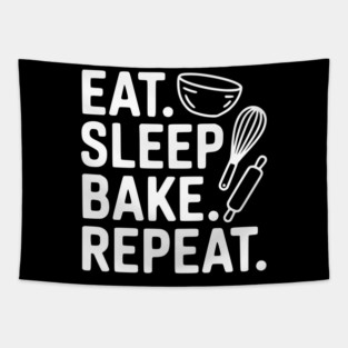 Eat . Sleep. Bake. Repeat. Tapestry