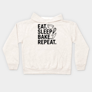 Eat . Sleep. Bake. Repeat. Kids Hoodie