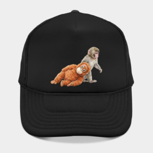 Baby Monkey Carrying Orangutan Primate Wildlife Animal Hat