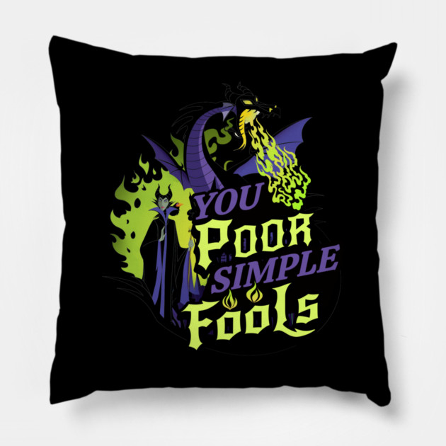 You Poor Simple Fools Maleficent Evil Queen Dragon Style Pillow by Joaddo