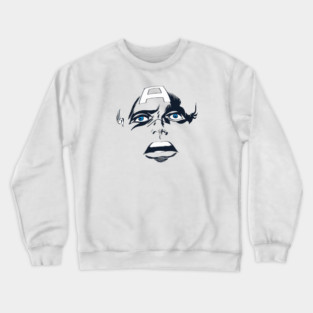 Captain America Blue eyes Face Design Style Crewneck Sweatshirt