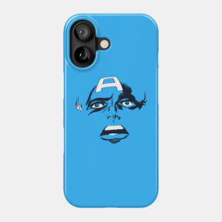 Captain America Blue eyes Face Design Style Phone Case