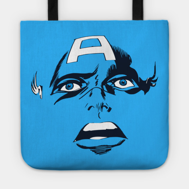 Captain America Blue eyes Face Design Style Tote by Joaddo